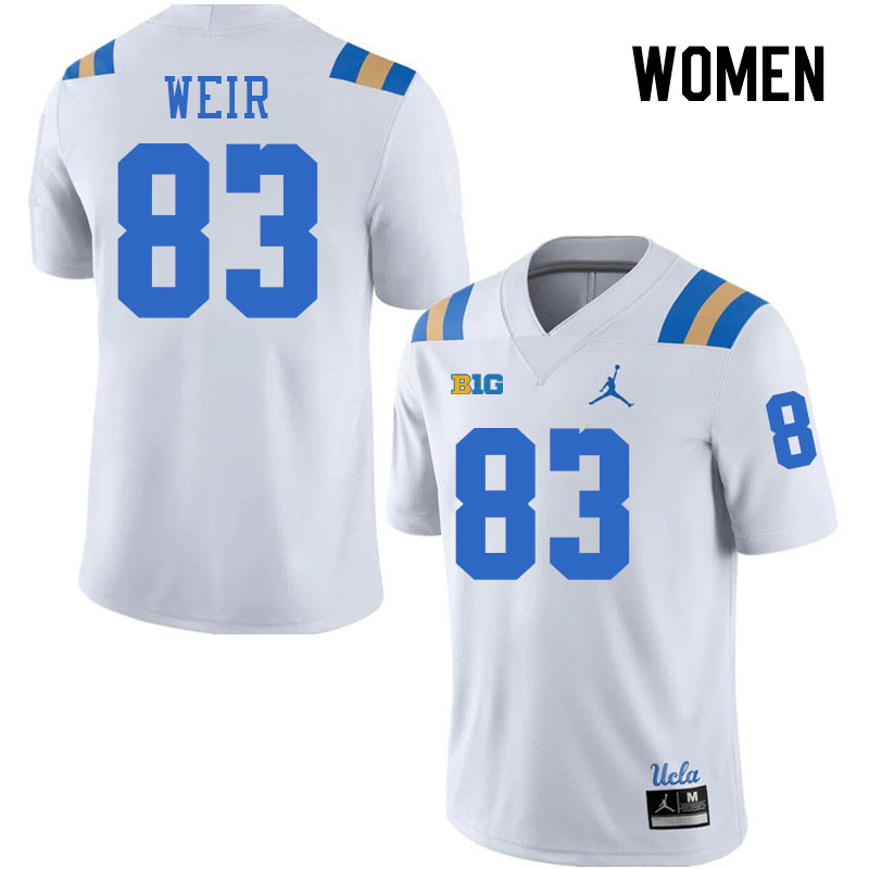 Women #83 Russell Weir UCLA Bruins College Football Jerseys Stitched-White